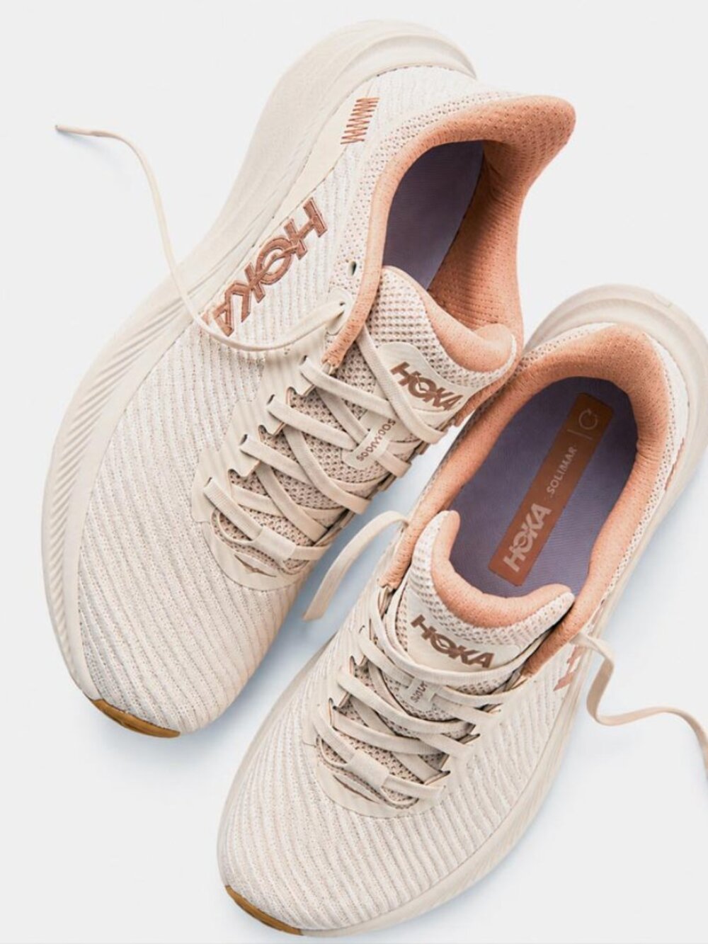 Hoka Women's Solimar Beige Sneaker 7 Comfort Tennis Shoe